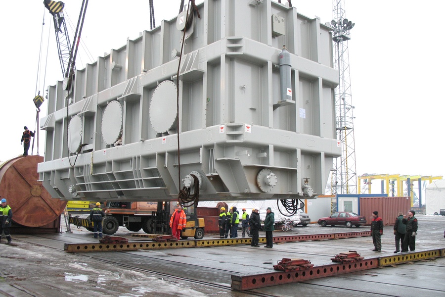 Przeładunek transformatorów dla Elektrowni Bełchatów