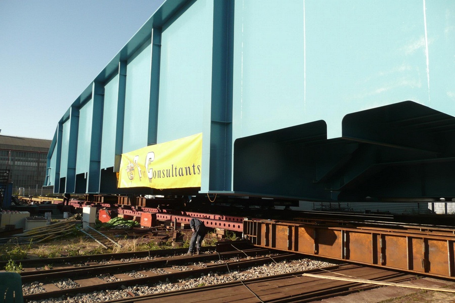 Przeładunek rampy kolejowej dla portu w Trelleborgu